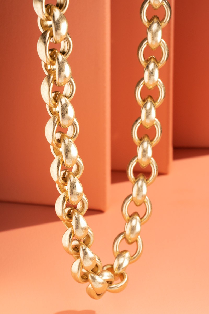 Vintage Metal Chunky Chain Necklace