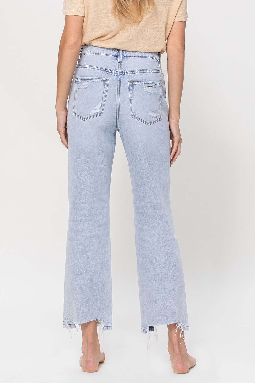 Rosie Light Wash 90's Relaxed Cropped Jeans