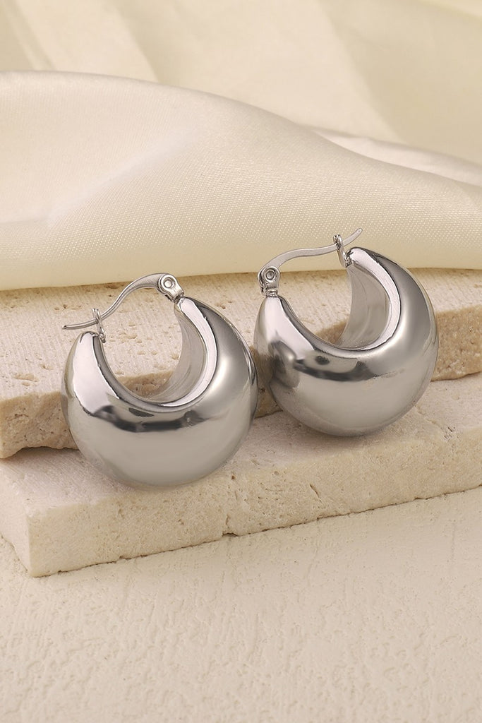 Silver-Round Earrings