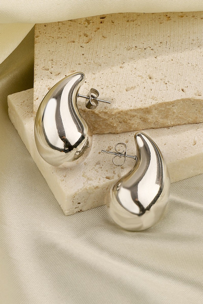 Silver-Water Drop Earrings