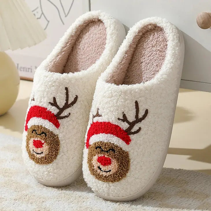 Christmas Deer Santa Clause Slipper