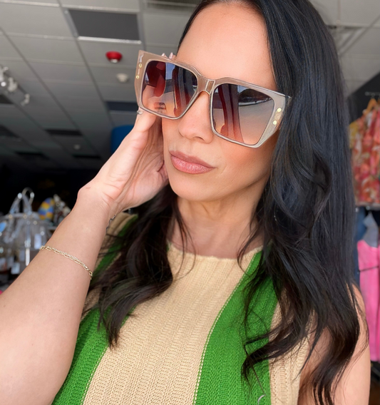Women's Retro Rectangular Sunglasses