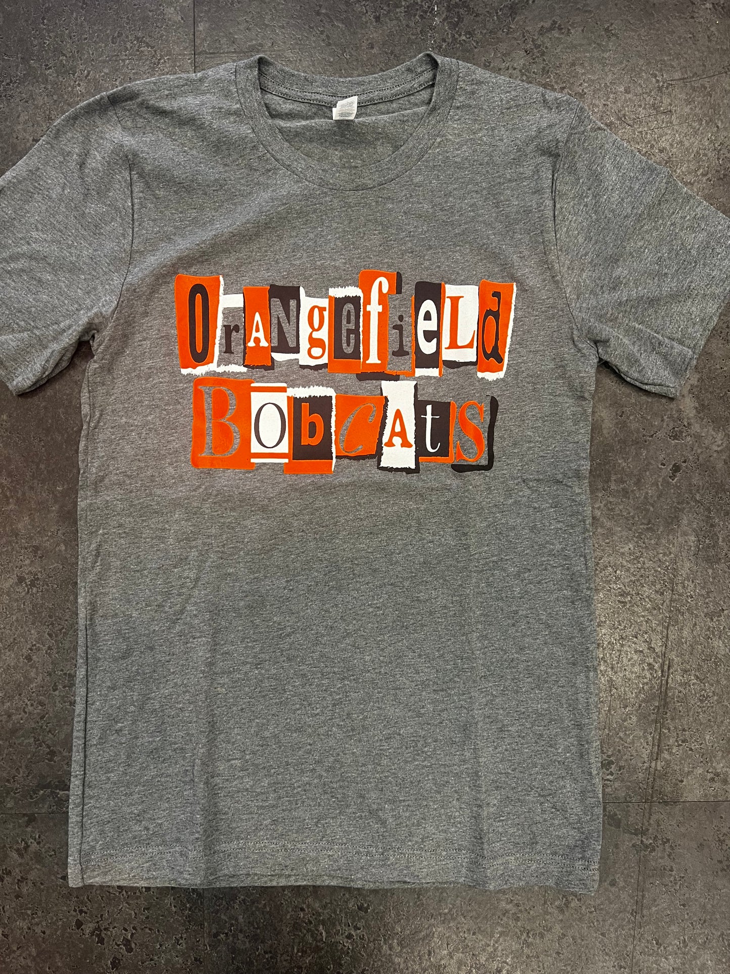 School Spirit Bobcats Heather Grey Bella Canvas T-Shirt