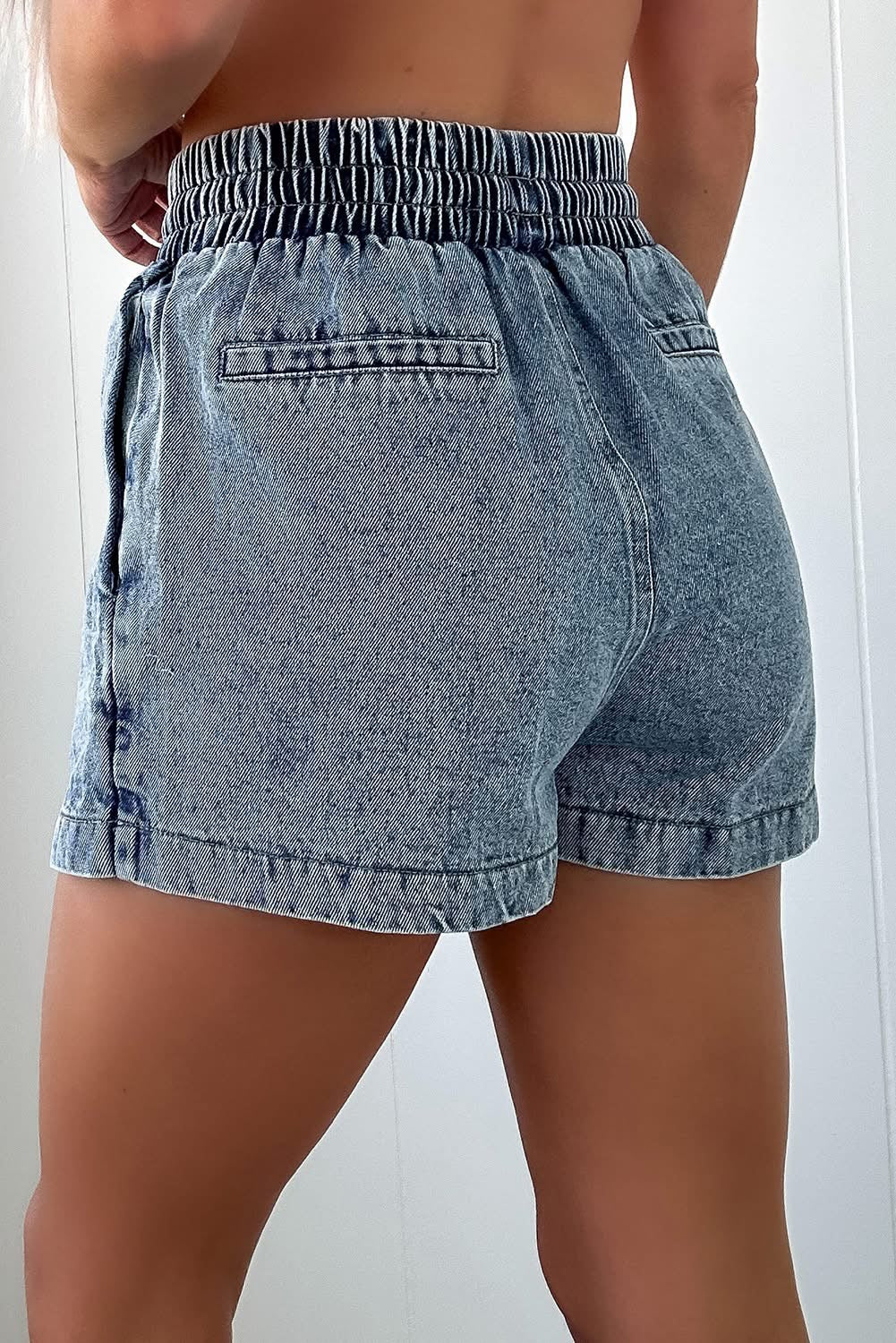 High Waist Pocket Denim Skort