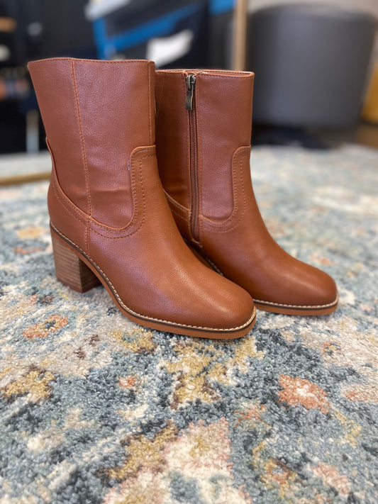 Rosalie Camel Ankle Booties